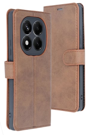Xiaomi Redmi Note 14 4G Kılıf Trend S Plus Kapaklı Kılıf - Taba