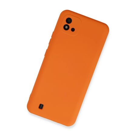 Realme C11 2021 Kılıf Nano içi Kadife Silikon - Turuncu