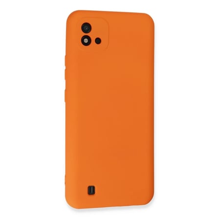 Realme C11 2021 Kılıf Nano içi Kadife Silikon - Turuncu