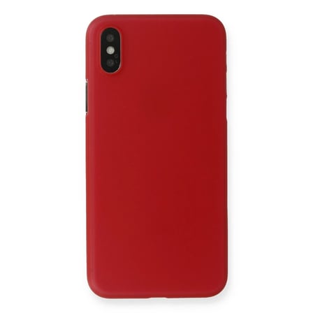 Apple iPhone X Kılıf PP Ultra İnce Kapak - Kırmızı