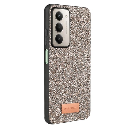 Onegif Redmi 15 4G Bright Simli Kapak - Gümüş