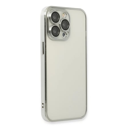 iPhone 14 Pro Kılıf Razer Lensli Silikon - Gümüş