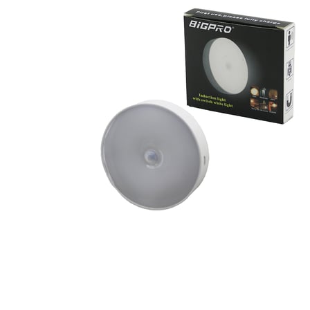 Sensörlü USB Şarjlı Beyaz LED Yuvarlak Lamba 8.3 cm