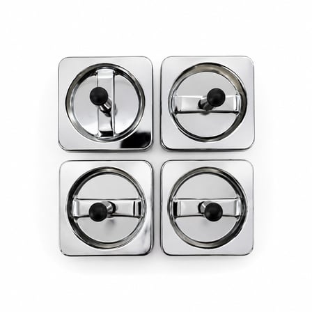 12 Adet Ashtray Kare - Basmalı Metal Küllük
