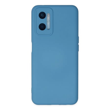 Oppo A96 Kılıf Nano içi Kadife Silikon - Mavi