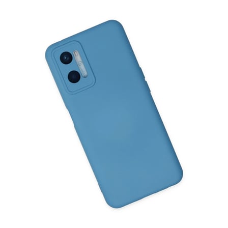Oppo A96 Kılıf Nano içi Kadife Silikon - Mavi