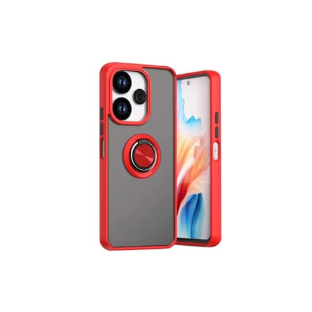 Redmi 13 4G Kılıf Montreal Yüzüklü Silikon Kapak - Kırmızı