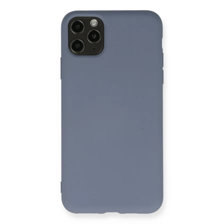 iPhone 11 Pro Max Kılıf Nano içi Kadife Silikon - Gri