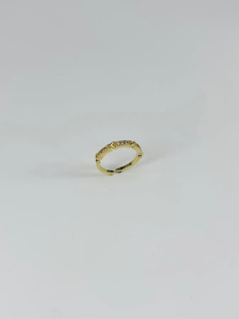 Ayarlanabilir   Zirkon Taşlı Pirinç Bijuteri Yüzük - Yz0181-1