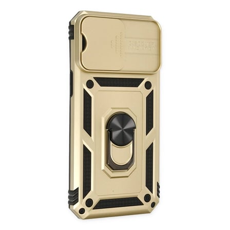 Apple iPhone 14 Pro Kılıf Pars Lens Yüzüklü Silikon - Gold