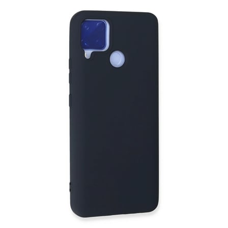 Realme C15 Kılıf Nano içi Kadife Silikon - Lacivert