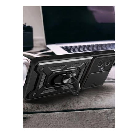 Xiaomi Redmi Note 13 Pro Plus Kılıf Pars Lens Yüzüklü Silikon - Lacivert