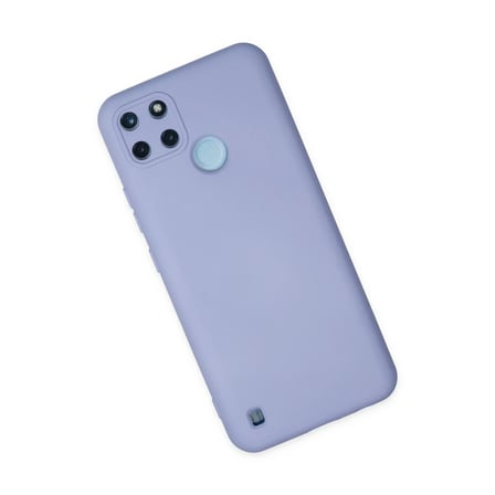 Realme C25Y Kılıf Nano içi Kadife Silikon - Lila