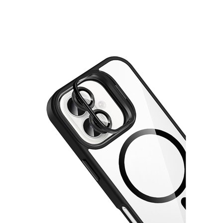 Joko Apple İphone 16 Remim Lensli Magsafe Standlı Kapak - Siyah