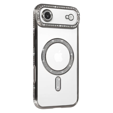 Apple İphone 17 Air Joke Simli Magneticsafe Kılıf - Gümüş