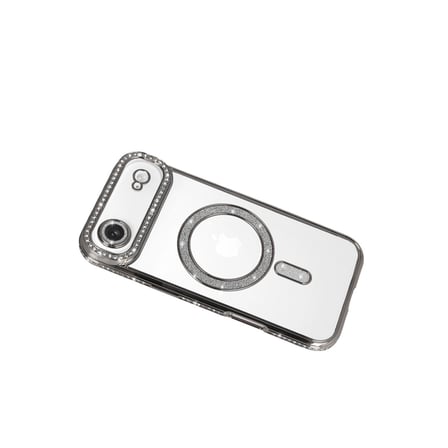 Apple İphone 17 Air Joke Simli Magneticsafe Kılıf - Gümüş