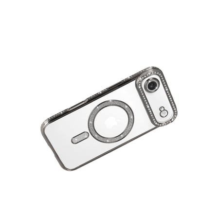 Apple İphone 17 Air Joke Simli Magneticsafe Kılıf - Gümüş