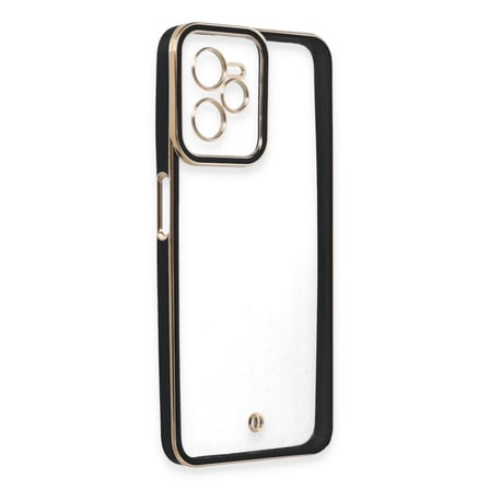 Realme C35 Kılıf Liva Lens Silikon - Siyah