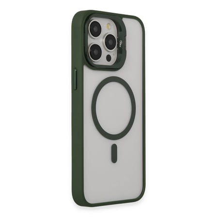 Joko iPhone 15 Pro Kılıf Roblox Lens Magsafe Standlı Kapak - Koyu Yeşil
