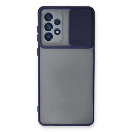 Samsung Galaxy A53 5G Kılıf Palm Buzlu Kamera Sürgülü Silikon - Lacivert
