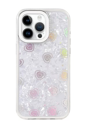 Apple iPhone 15 Pro Lumi Desenli Kapak - Beyaz