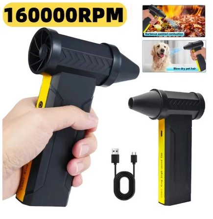 Turbo Jet rpm Şarjlı Turbo Jet Şiddetli Fan Yüksek Hızlı Güçlü Hava Üfleyici Araç Süpürgesi