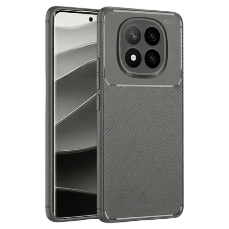 Redmi Note 14 Pro Plus Kılıf Auto Focus Karbon Kapak - Gri