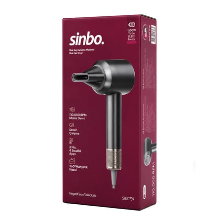Saç Kurutma ve Şekillendirme Makinesi 1500W BLDC Turbo (Gri)
