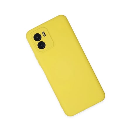 Vivo Y15S Kılıf Nano içi Kadife Silikon - Sarı