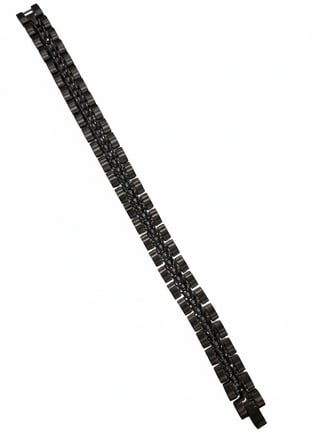 Siyah Çelik  Erkek Çelik Bileklik Boy 21.5 Cm / En 1.2 Cm  - Ebl0061