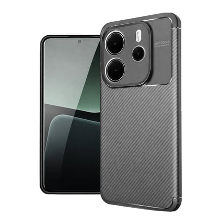 Xiaomi Redmi Note 14 4G Kılıf Auto Focus Karbon Kapak - Gri