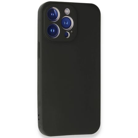 Apple iPhone 13 Pro Max Kılıf First Silikon - Siyah
