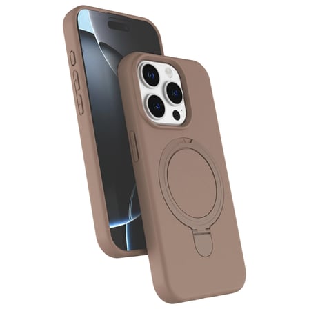Apple İphone 15 Pro Max Regal Magsafe Standlı Kapak - Çöl Titanyum