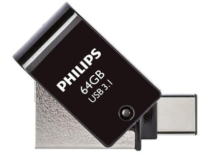 FM64DC152B/00 64Gb 2 IN 1 TYPE-C/USB 3.1 Siyah Gri USB Flash Bellek