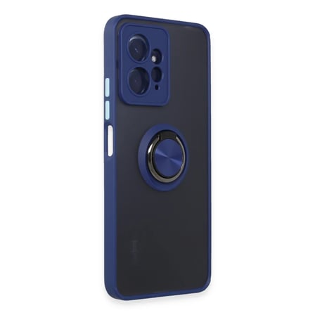 Redmi Note 12 4G Kılıf Montreal Yüzüklü Silikon Kapak - Lacivert