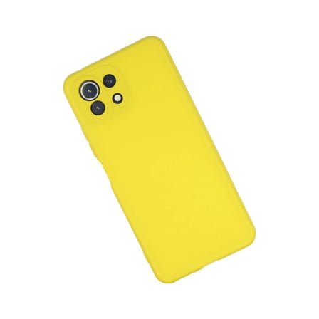 Xiaomi Mİ 11 Lite Kılıf Nano içi Kadife Silikon - Sarı