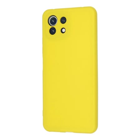 Xiaomi Mİ 11 Lite Kılıf Nano içi Kadife Silikon - Sarı