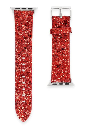 Apple Watch 38mm Starry Taşlı Kordon - Kırmızı
