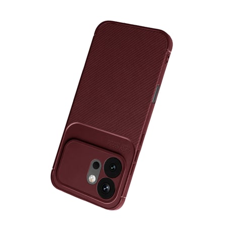 Huawei Honor 600 Auto Focus Karbon Kapak - Bordo
