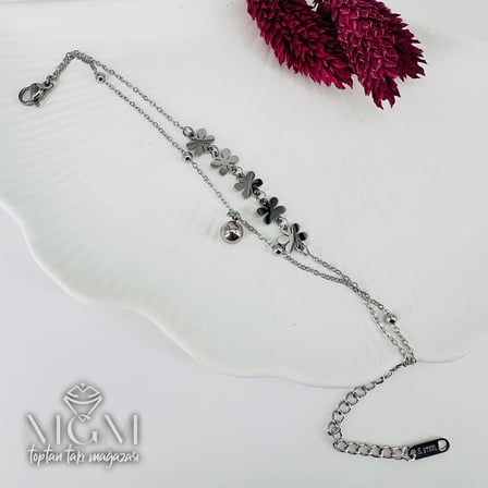 Rodyum Çelik Bileklikler 16+5 Cm Uzatma Payı - Kbl0101