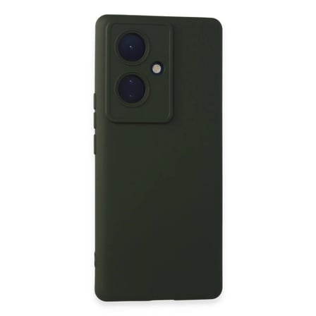 Vivo V29 Lite Kılıf Nano içi Kadife Silikon - Koyu Yeşil