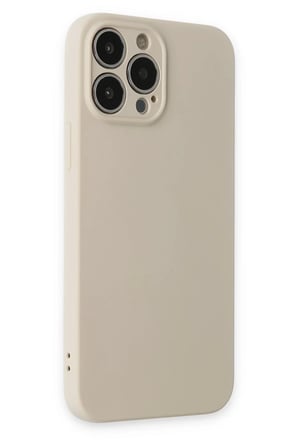 Apple iPhone 13 Pro Kılıf Nano içi Kadife Silikon - Bej