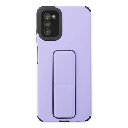 Samsung Galaxy A03S Kılıf Mega Standlı Silikon - Lila