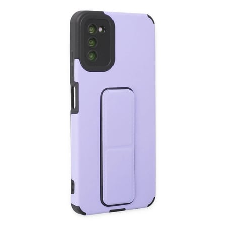 Samsung Galaxy A03S Kılıf Mega Standlı Silikon - Lila