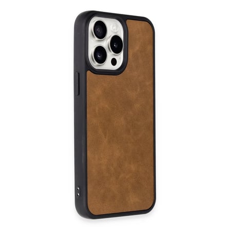 Apple iPhone 14 Pro Max Kılıf Aras Deri Kapak - Taba