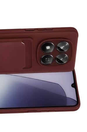 Xiaomi Redmi Note 15 Pro 5G Kelvin Kartvizitli Silikon - Bordo