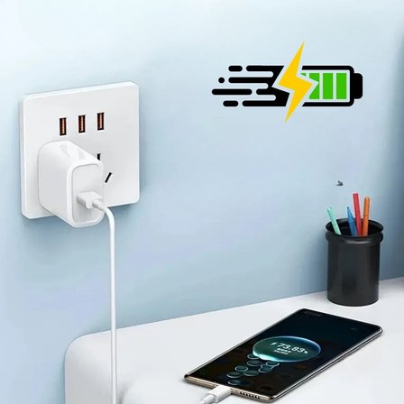 W USB Hızlı Type C Uçlu Kablolu Şarj Aleti
