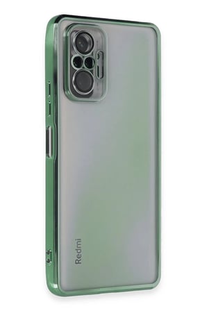 Xiaomi Redmi Note 10 Pro Kılıf Razer Lensli Silikon - Yeşil