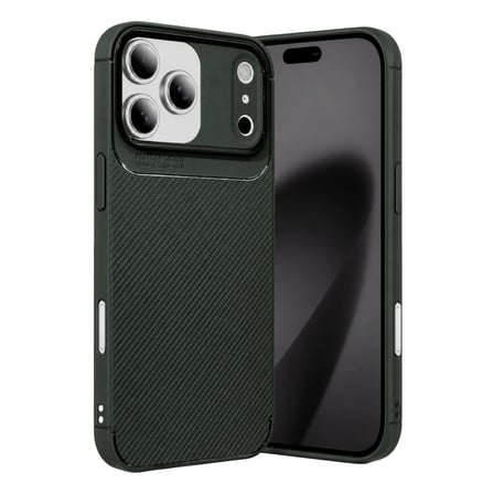 iPhone 17 Pro Auto Focus Karbon Kapak - Koyu Yeşil