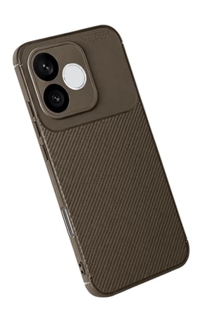 Huawei Honor 600 Lite Auto Focus Karbon Kapak - Kahverengi
